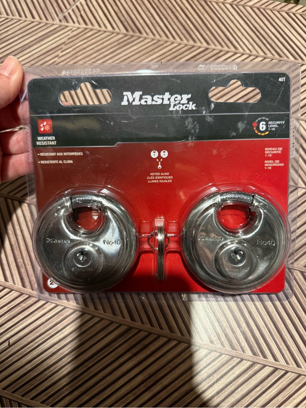 ☀️Master Lock Weather Resistant Round Padlocks - Silver (Set of 2)